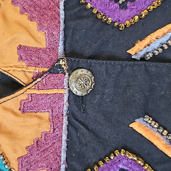 Highgate Ltd Embroidered and Beaded Waistcoat Vest - Picture 4 of 6